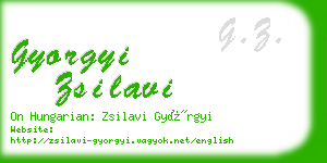 gyorgyi zsilavi business card